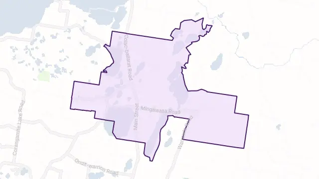 Beeac Area Boundary Map