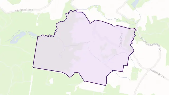 Belgrave Heights Area Boundary Map