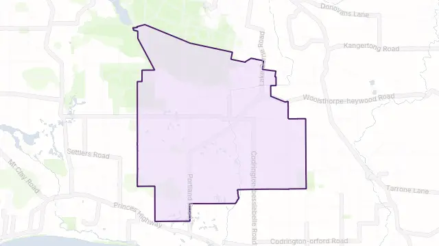 Bessiebelle Area Boundary Map