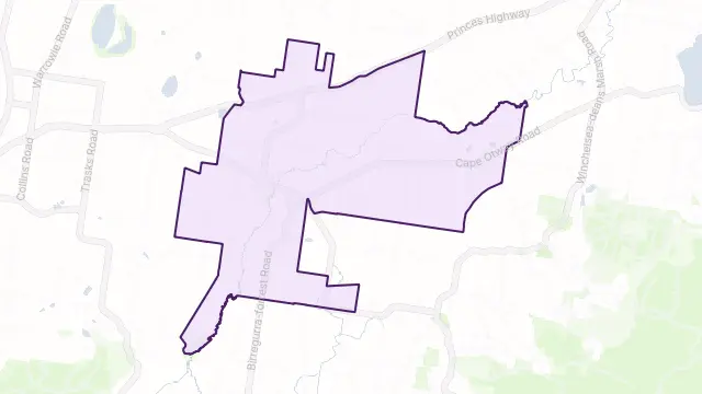 Birregurra Area Boundary Map