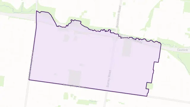 Blackburn North Area Boundary Map