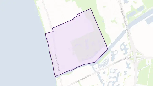 Bonbeach Area Boundary Map