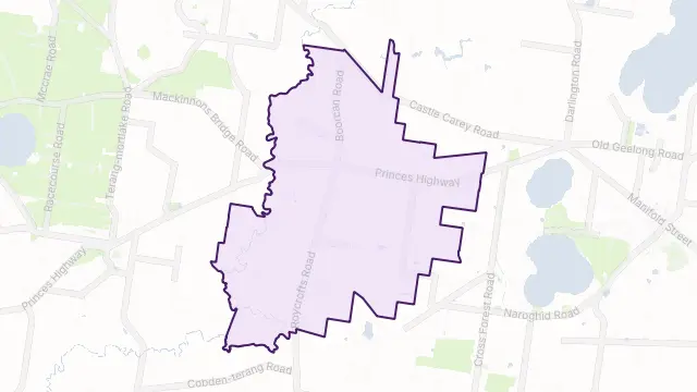 Boorcan Area Boundary Map