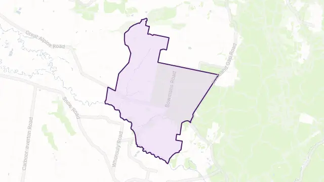 Bowmans Forest Area Boundary Map
