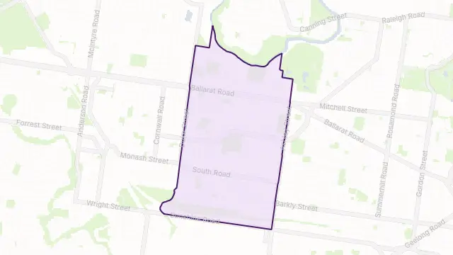 Braybrook Area Boundary Map