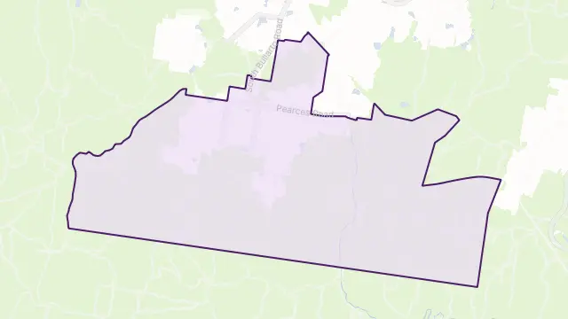 Bullarto South Area Boundary Map