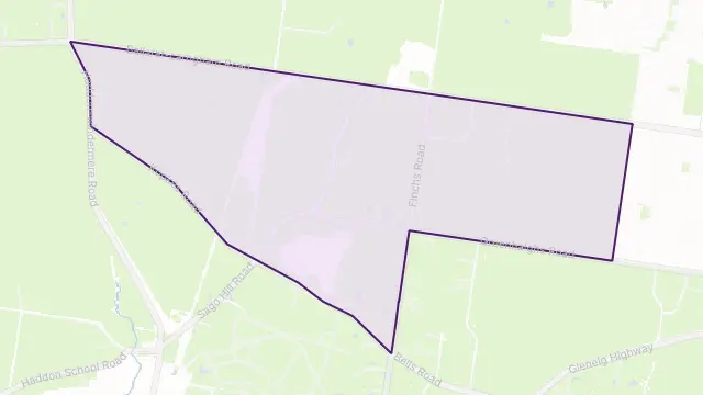 Bunkers Hill Area Boundary Map