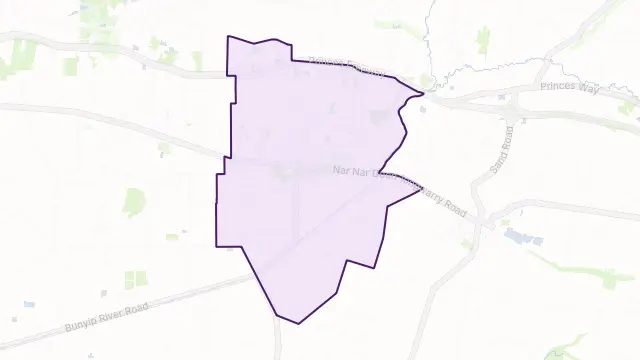Bunyip Area Boundary Map