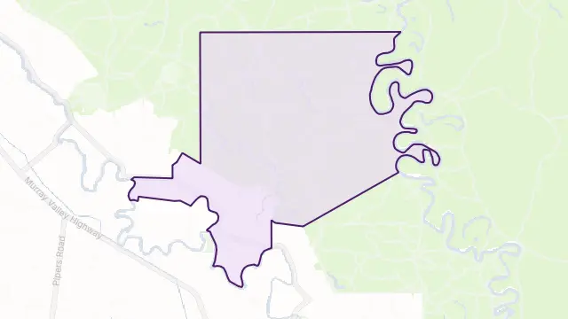 Burkes Bridge Area Boundary Map