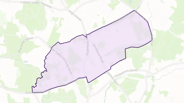 California Gully Area Boundary Map