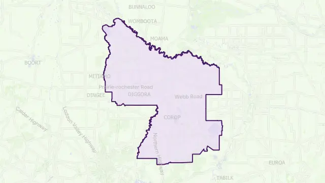 Campaspe Area Boundary Map