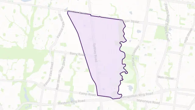 Campbellfield Area Boundary Map
