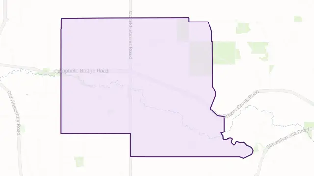 Campbells Bridge Area Boundary Map