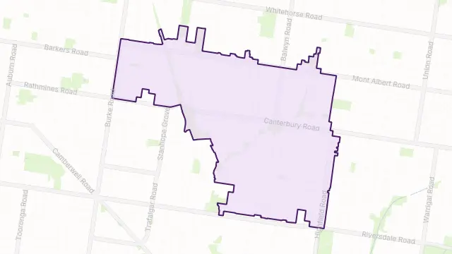 Canterbury Area Boundary Map