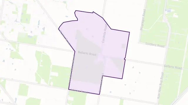 Cardinia Area Boundary Map