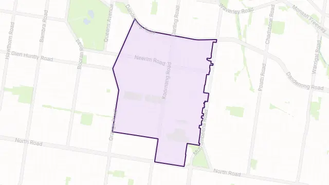 Carnegie Area Boundary Map