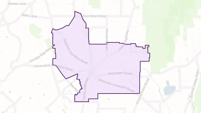 Cavendish Area Boundary Map