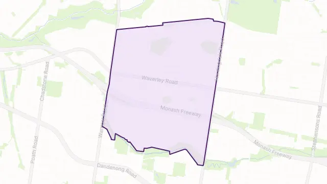 Chadstone Area Boundary Map