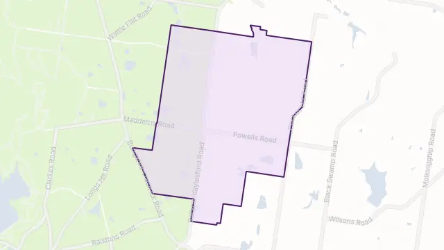 Clarkes Hill Area Boundary Map