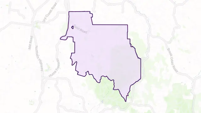 Clonbinane Area Boundary Map