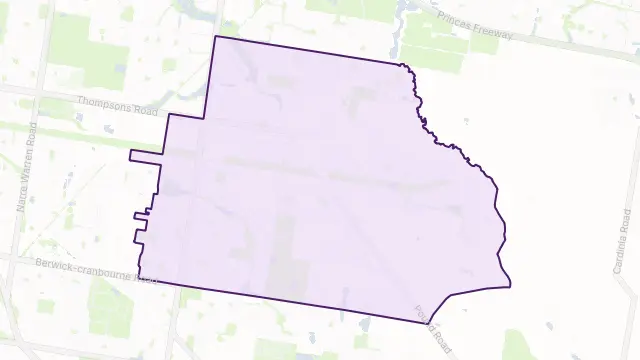 Clyde North Area Boundary Map
