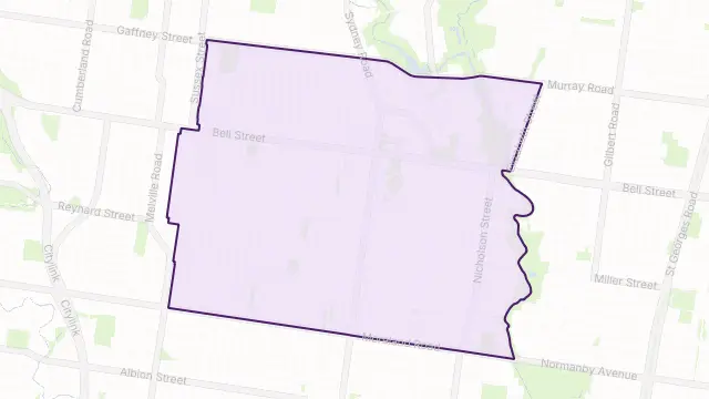 Coburg Area Boundary Map