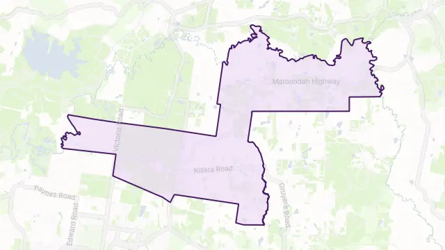 Coldstream Area Boundary Map