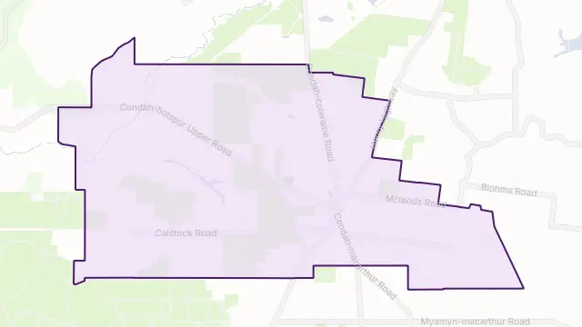 Condah Area Boundary Map