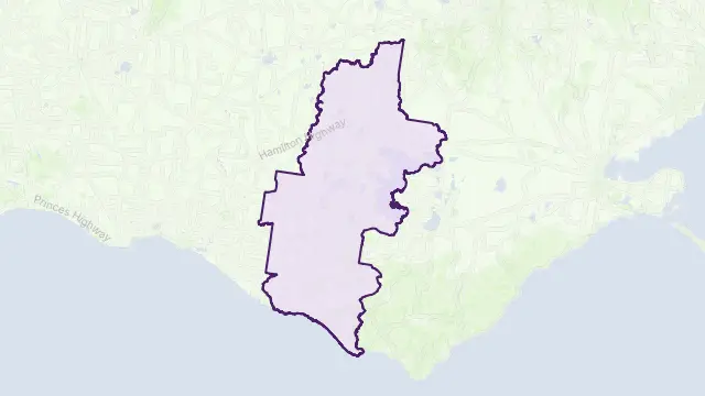 Corangamite Area Boundary Map