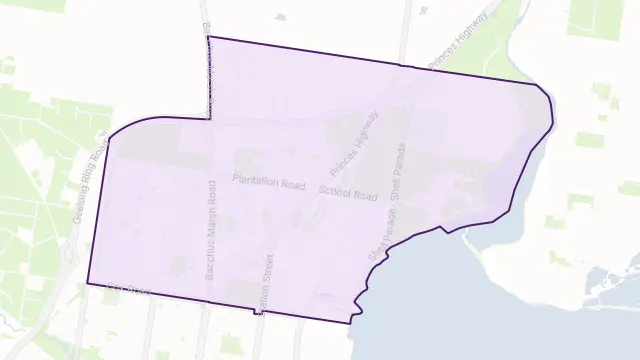 Corio Area Boundary Map