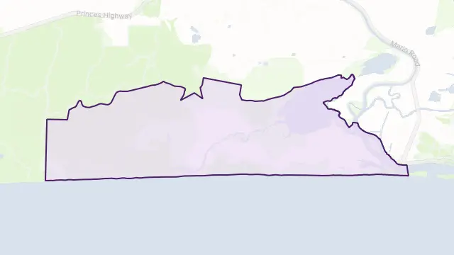 Corringle Area Boundary Map