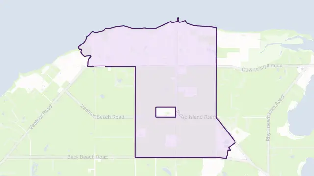 Cowes Area Boundary Map