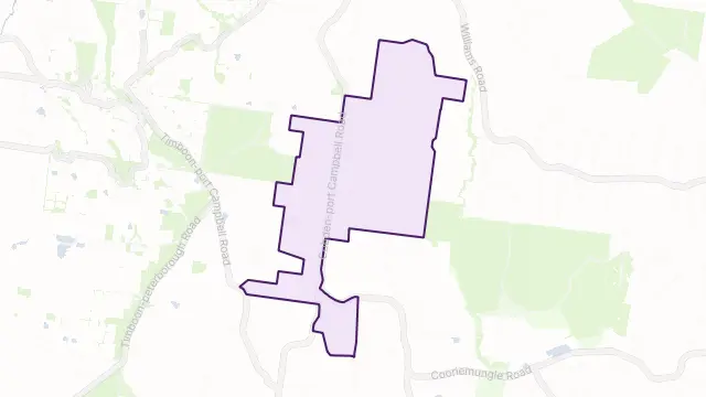 Cowleys Creek Area Boundary Map