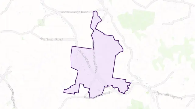 Crowlands Area Boundary Map
