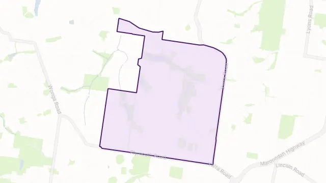Croydon Hills Area Boundary Map