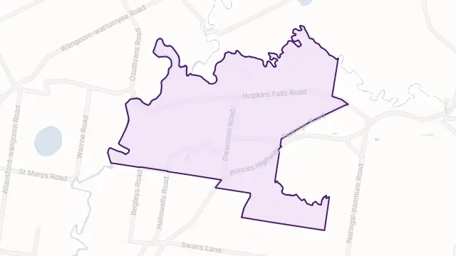 Cudgee Area Boundary Map