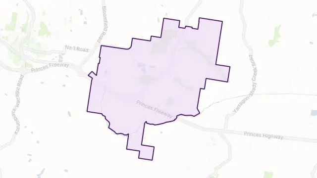 Darnum Area Boundary Map