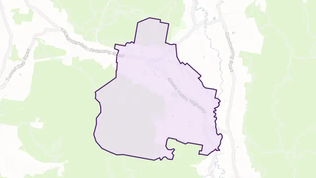 Dederang Area Boundary Map