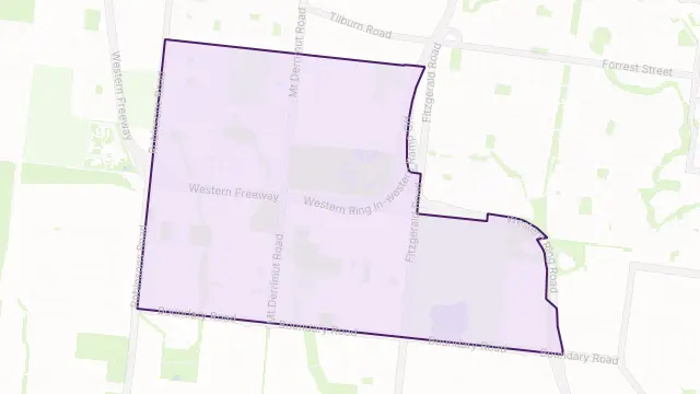 Derrimut Area Boundary Map