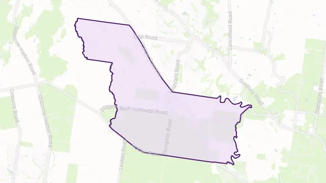 Diggers Rest Area Boundary Map
