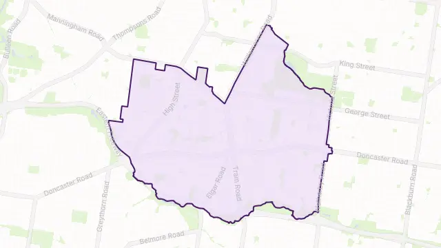 Doncaster Area Boundary Map