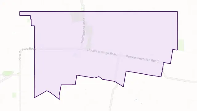 Dookie Area Boundary Map