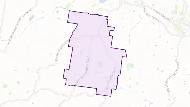 Drouin South Area Boundary Map