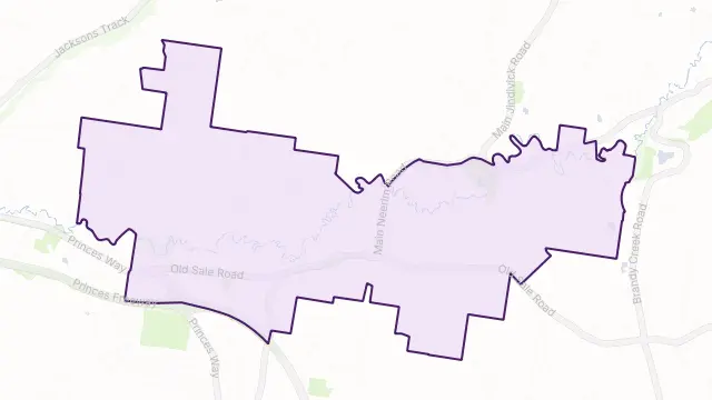 Drouin West Area Boundary Map