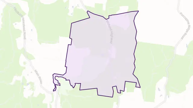 Dry Diggings Area Boundary Map