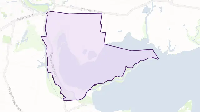 East Bairnsdale Area Boundary Map