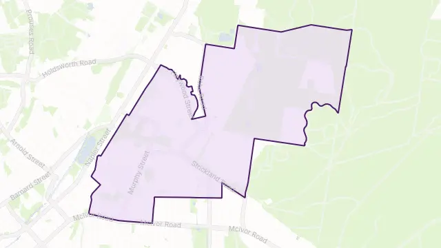 East Bendigo Area Boundary Map