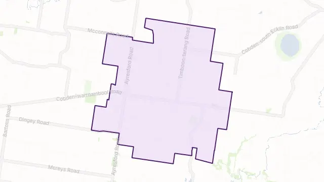 Ecklin South Area Boundary Map