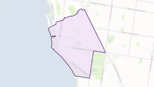 Elwood Area Boundary Map