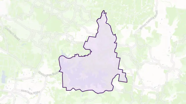 Emerald Area Boundary Map